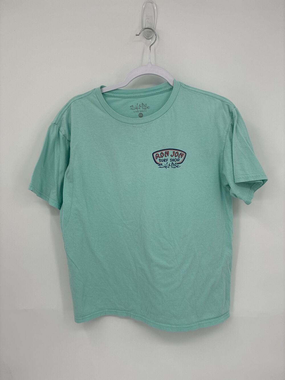 Ron Jon Surf Shop Salt Life Tropical Canopy Mint Tee Youth XL